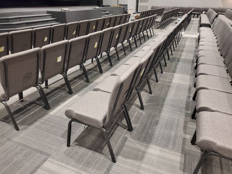Sanctuary seating and carpet after cleaning